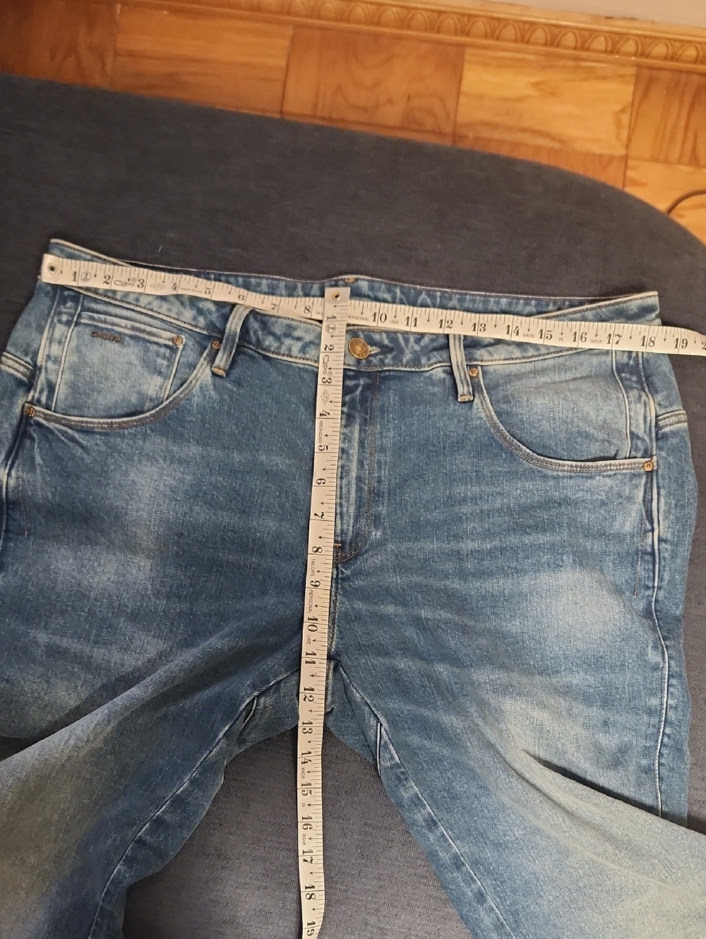 G-Star Raw Arc 3D Low Boyfriend WMN Tapeted Leg Blue Washed Jeans Size W33-L32 - Picture 13 of 13